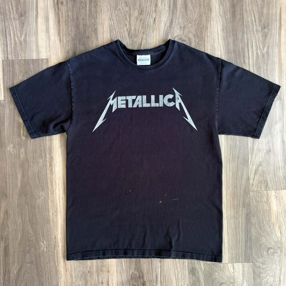Vintage Metallica Band T-Shirt Men's Size M Black Faded Y2K Worn 2000s